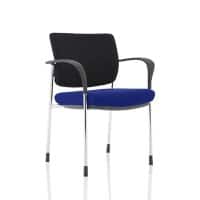 dynamic Brunswick Deluxe Visitor Chair Fixed Armrest Blue 115 kg KCUP1569 620 x 510 x 830 mm