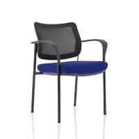 dynamic Brunswick Deluxe Visitor Chair Fixed Armrest Blue 115 kg KCUP1593 640 x 510 x 830 mm
