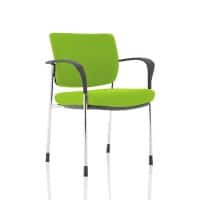 dynamic Brunswick Deluxe Visitor Chair Fixed Armrest Green 115 kg KCUP1583 620 x 510 x 830 mm
