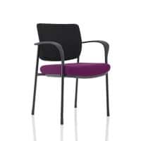 dynamic Brunswick Deluxe Visitor Chair Fixed Armrest Purple 115 kg KCUP1563 620 x 510 x 830 mm