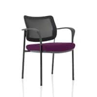 dynamic Brunswick Deluxe Visitor Chair Fixed Armrest Purple 115 kg KCUP1595 640 x 510 x 830 mm