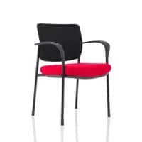 dynamic Brunswick Deluxe Visitor Chair Fixed Armrest Red 115 kg KCUP1556 620 x 510 x 830 mm