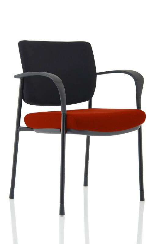 dynamic Brunswick Deluxe Visitor Chair Fixed Armrest Red 115 kg KCUP1557 620 x 510 x 830 mm