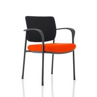 dynamic Brunswick Deluxe Visitor Chair Fixed Armrest Red 115 kg KCUP1562 620 x 510 x 830 mm