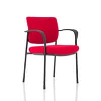 dynamic Brunswick Deluxe Visitor Chair Fixed Armrest Red 115 kg KCUP1572 620 x 510 x 830 mm