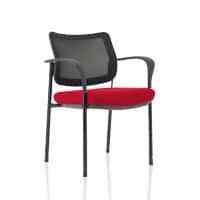 dynamic Brunswick Deluxe Visitor Chair Fixed Armrest Red 115 kg KCUP1588 640 x 510 x 830 mm
