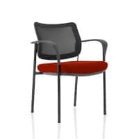 dynamic Brunswick Deluxe Visitor Chair Fixed Armrest Red 115 kg KCUP1589 640 x 510 x 830 mm