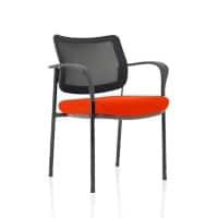 dynamic Brunswick Deluxe Visitor Chair Fixed Armrest Red 115 kg KCUP1594 640 x 510 x 830 mm