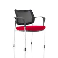 dynamic Brunswick Deluxe Visitor Chair Fixed Armrest Red 115 kg KCUP1596 640 x 510 x 830 mm