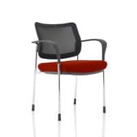 dynamic Brunswick Deluxe Visitor Chair Fixed Armrest Red 115 kg KCUP1597 640 x 510 x 830 mm