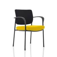 dynamic Brunswick Deluxe Visitor Chair Fixed Armrest Yellow 115 kg KCUP1560 620 x 510 x 830 mm