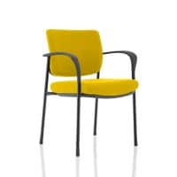dynamic Brunswick Deluxe Visitor Chair Fixed Armrest Yellow 115 kg KCUP1576 620 x 510 x 830 mm