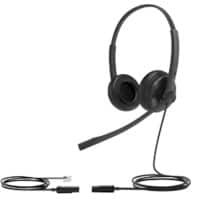 Yealink Dual Wired Headset Over-the-head Noise Cancelling Microphone Stereo YHS34 Black