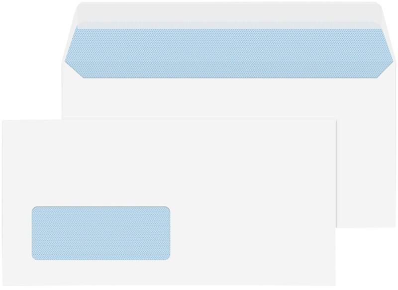 Blake Purely Envelopes DL White Window 220 (W) x 110 (H) mm Peel and Seal 100 gsm Pack of 250