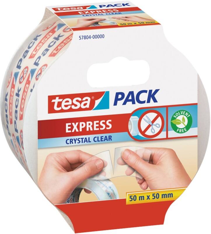 tesa Packaging Tape tesapack Express Transparent 50 mm (W) x 50 m (L) Polypropylen (PP)
