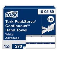 Tork Peakserve Hand Towels White H5 2 Ply 20.1 x 22.5 cm 270 Sheets Pack of 12