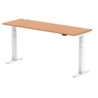 dynamic Air Height Adjustable Sit Stand Desk Rectangular Oak T-Foot 1,800 (W) x 600 (D) x 665 (H) mm MFC (Melamine Faced Chipboard)
