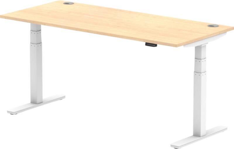 dynamic Air Height Adjustable Sit Stand Desk Rectangular Maple T-Foot 1,800 (W) x 800 (D) x 665 (H) mm MFC (Melamine Faced Chipboard)