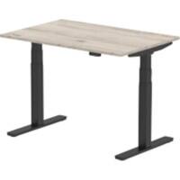 dynamic Ergonomic Desk Air HAS128BGRY Grey Oak 1200 mm x 800 mm x 660 - 1310 mm