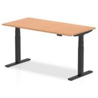 dynamic Air Sit Stand Desk Rectangular Oak T-Foot 1,600 (W) x 800 (D) x 665 (H) mm MFC (Melamine Faced Chipboard)