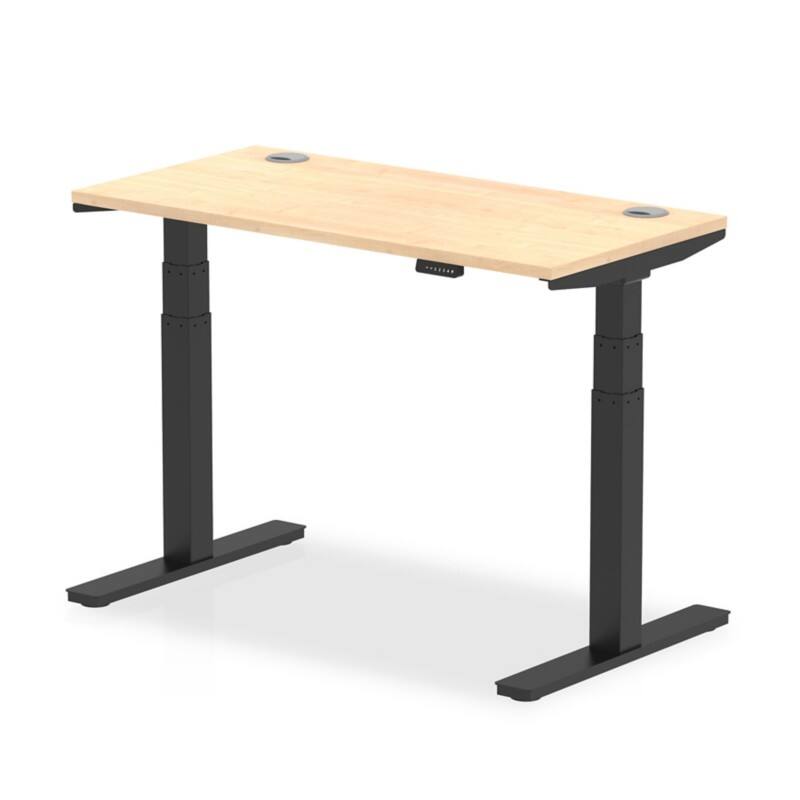 dynamic Air Sit Stand Desk Rectangular Maple T-Foot 1,200 (W) x 600 (D) x 665 (H) mm MFC (Melamine Faced Chipboard)