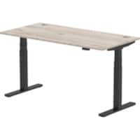 dynamic Air Sit Stand Desk Rectangular Grey Oak T-Foot 3 Drawers 1,600 (W) x 800 (D) x 665 (H) mm MFC (Melamine Faced Chipboard)