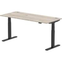 dynamic Air Sit Stand Desk Rectangular Grey Oak T-Foot 1,800 (W) x 800 (D) x 665 (H) mm MFC (Melamine Faced Chipboard)