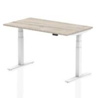 dynamic Height Adjustable Desk Air HAS148WGRY Grey Oak 1400 mm x 800 mm x 660 - 1310 mm