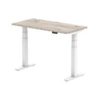 dynamic Air Sit Stand Desk Rectangular Grey Oak T-Foot 1,200 (W) x 600 (D) x 665 (H) mm MFC (Melamine Faced Chipboard)