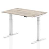 dynamic Air Sit Stand Desk Rectangular Grey Oak T-Foot 1,200 (W) x 800 (D) x 665 (H) mm MFC (Melamine Faced Chipboard)