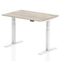 dynamic Height Adjustable Desk Air HASCP128WGRY Grey Oak 1200 mm x 800 mm x 660 - 1310 mm