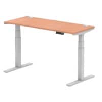 dynamic Air Sit Stand Desk Rectangular Beech T-Foot 1,400 (W) x 600 (D) x 665 (H) mm MFC (Melamine Faced Chipboard)