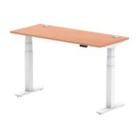 dynamic Air Sit Stand Desk Rectangular Beech T-Foot 1,400 (W) x 600 (D) x 665 (H) mm MFC (Melamine Faced Chipboard)