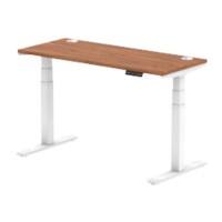 dynamic Air Sit Stand Desk Rectangular Walnut T-Foot 1,400 (W) x 600 (D) x 665 (H) mm MFC (Melamine Faced Chipboard)