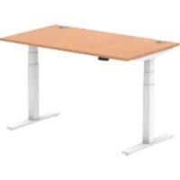 dynamic Air Sit Stand Desk Rectangular Oak T-Foot 1,400 (W) x 800 (D) x 665 (H) mm MFC (Melamine Faced Chipboard)