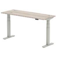 dynamic Air Sit Stand Desk Rectangular Grey Oak T-Foot 1,600 (W) x 600 (D) x 665 (H) mm MFC (Melamine Faced Chipboard)