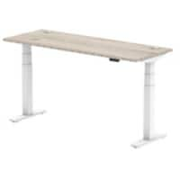 dynamic Height Adjustable Desk Air HASCP166WGRY Grey Oak 1600 mm x 600 mm x 660 - 1310 mm