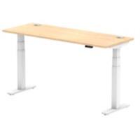 dynamic Air Sit Stand Desk Rectangular Maple T-Foot 1,600 (W) x 600 (D) x 665 (H) mm MFC (Melamine Faced Chipboard)