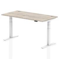 dynamic Height Adjustable Desk Air HASCP168WGRY Grey Oak 1600 mm x 800 mm x 660 - 1310 mm