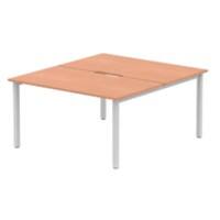 dynamic Evolve Plus Back to Back Desk Rectangular Beech H-Frame 1,400 (W) x 1,600 (D) x 750 (H) mm MFC (Melamine Faced Chipboard)