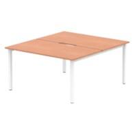 dynamic Evolve Plus Back to Back Desk Rectangular Beech H-Frame 1,400 (W) x 1,600 (D) x 750 (H) mm MFC (Melamine Faced Chipboard)