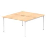 dynamic Evolve Plus Back to Back Desk Rectangular Maple H-Frame 1,400 (W) x 1,600 (D) x 750 (H) mm MFC (Melamine Faced Chipboard)
