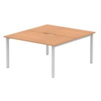 dynamic Evolve Plus Back to Back Desk Rectangular Oak H-Frame 1,400 (W) x 1,600 (D) x 750 (H) mm MFC (Melamine Faced Chipboard)