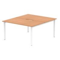 dynamic Evolve Plus Back to Back Desk Rectangular Oak H-Frame 1,400 (W) x 1,600 (D) x 750 (H) mm MFC (Melamine Faced Chipboard)