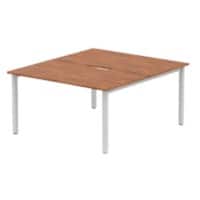 dynamic Evolve Plus Back to Back Desk Rectangular Walnut H-Frame 1,400 (W) x 1,600 (D) x 750 (H) mm MFC (Melamine Faced Chipboard)