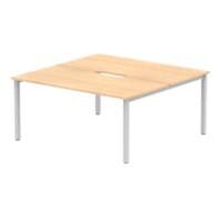 dynamic Evolve Plus Back to Back Desk Rectangular Maple H-Frame 1,600 (W) x 1,600 (D) x 750 (H) mm MFC (Melamine Faced Chipboard)