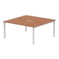 dynamic Evolve Plus Back to Back Desk Rectangular Walnut H-Frame 1,600 (W) x 1,600 (D) x 750 (H) mm MFC (Melamine Faced Chipboard)