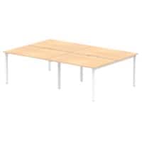 dynamic Evolve Plus Back to Back Desk Rectangular Maple H-Frame 2,400 (W) x 1,600 (D) x 750 (H) mm MFC (Melamine Faced Chipboard)