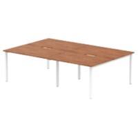 dynamic Evolve Plus Back to Back Desk Rectangular Walnut H-Frame 2,400 (W) x 1,600 (D) x 750 (H) mm MFC (Melamine Faced Chipboard)