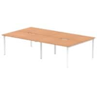 dynamic Evolve Plus Back to Back Desk Rectangular Oak H-Frame 2,800 (W) x 1,600 (D) x 750 (H) mm MFC (Melamine Faced Chipboard)